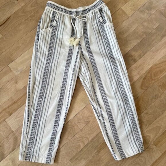 ANTHROPOLOGIE NWOT TASSEL EMBROIDERED ESSENTIAL BEACH PANT SIZE M RETAIL $135 - Picture 5 of 10
